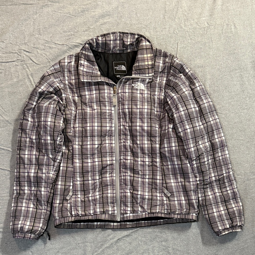 The North Face Black and White Plaid Jacket